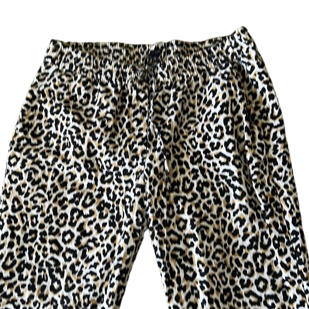 J. Crew Leopard Print Drawstring Linen Cotton Cro… - image 5